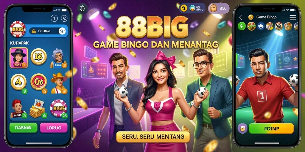 Tampilan gameplay seru dari 88BIG yang menampilkan Bingo live.
