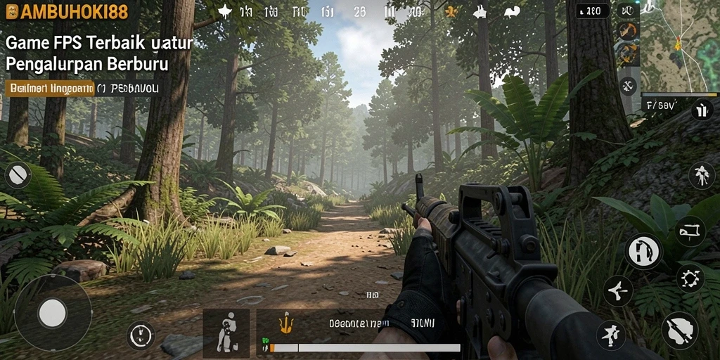Tampilan gameplay seru <strong>BAMBUHOKI88</strong> dengan aksi tembak-menembak yang mendebarkan.