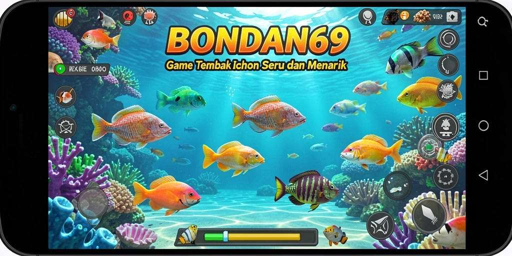 Tampilan gameplay BONDAN69 yang seru dan penuh aksi saat menembak ikan.