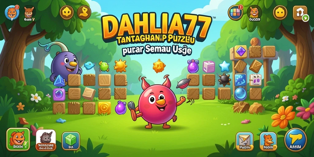 Tangkapan layar utama DAHLIA77 menampilkan gameplay menantang yang seru.