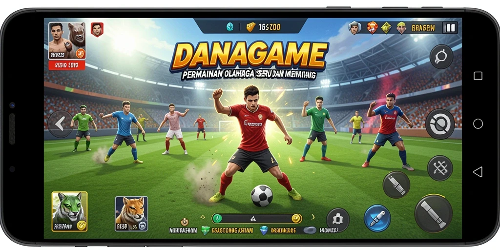 Tampilan gameplay seru dari DANAGAME dengan aksi olahraga menegangkan.