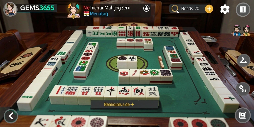 GEMS365 menunjukkan gameplay Mahjong yang interaktif dan menantang.