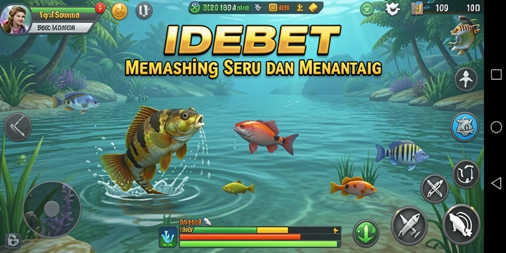 Screenshot menampilkan momen menangkap ikan besar di IDEBET.