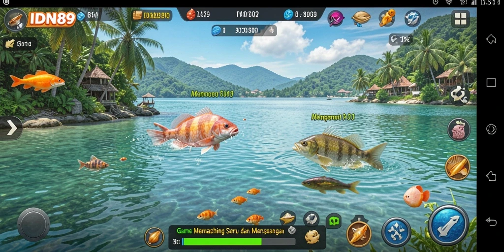Gameplay seru dalam memancing dengan IDN89, tangkap ikan terbesar!