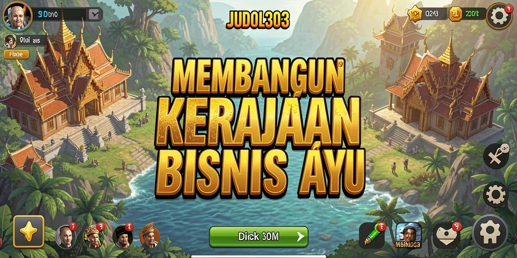 Screenshot gameplay JUDOL303 menampilkan kebangkitan kerajaan bisnis.