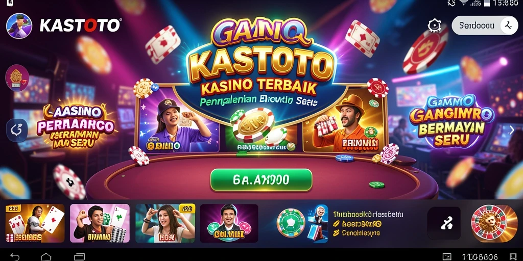 Tampilan gameplay KASTOTO yang menarik dan penuh warna.