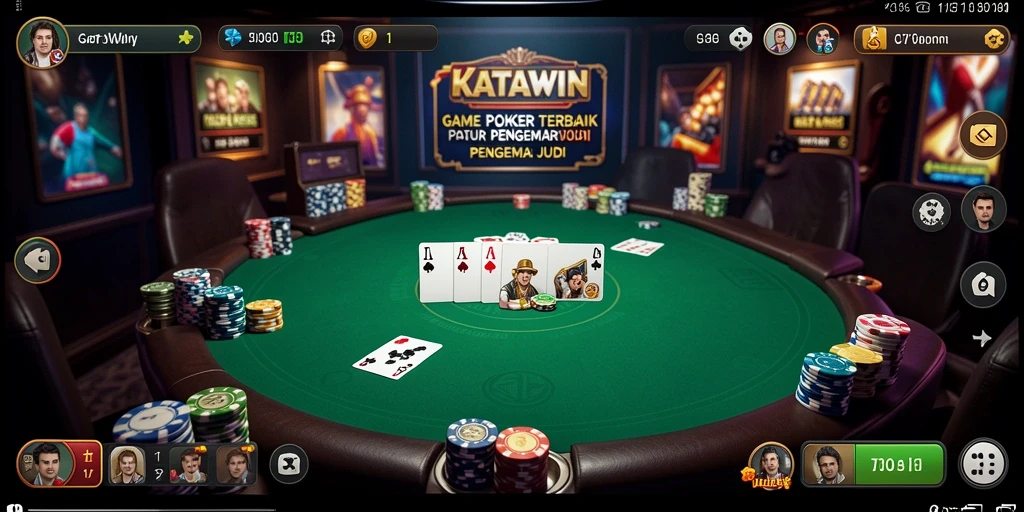 Tampilan menarik dalam permainan Poker KATAWIN yang mendebarkan.