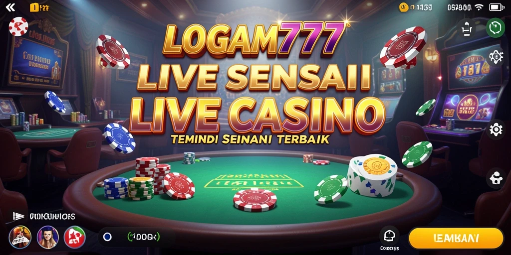Screenshot gameplay Live Casino LOGAM777 yang menarik dan interaktif.