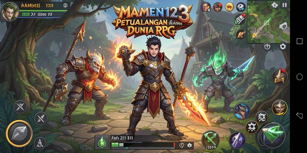 Tampilan gameplay MAMEN123 yang menakjubkan di dunia RPG.