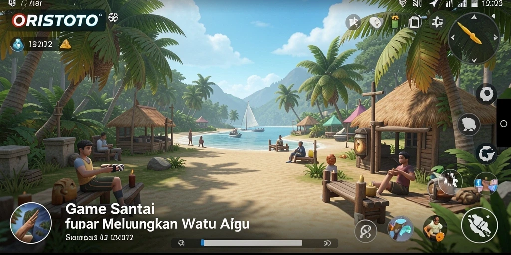 Screenshot menunjukkan gameplay seru dan karakter imut di ORISTOTO.