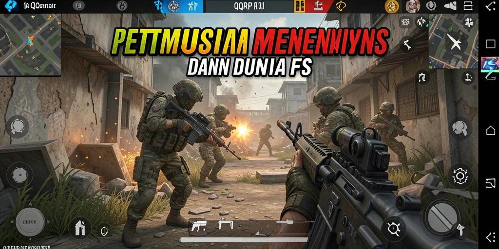 Screenshot gameplay <strong>QQRP</strong> menampilkan aksi tembak-menembak yang mendebarkan.
