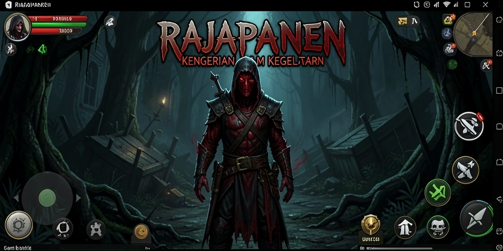 Tampilan gameplay RAJAPANEN yang menyeramkan dan menegangkan.