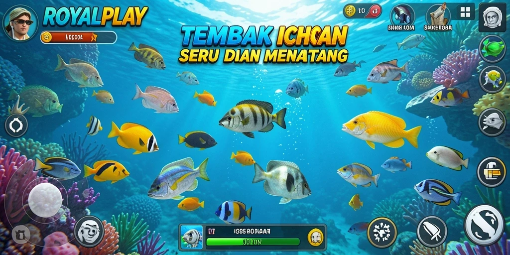 Screenshot gameplay Tembak Ikan di ROYALPLAY yang seru.