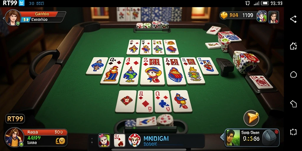 Tampilan seru dari gameplay Domino di RT99.