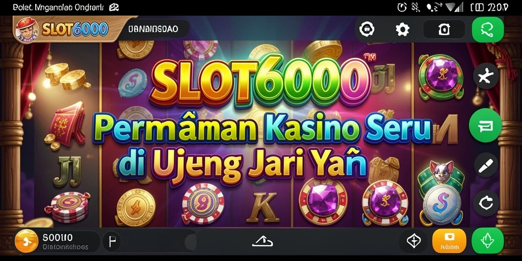 Screenshot utama SLOT6000 menampilkan gameplay seru dengan peluang menang yang beragam.